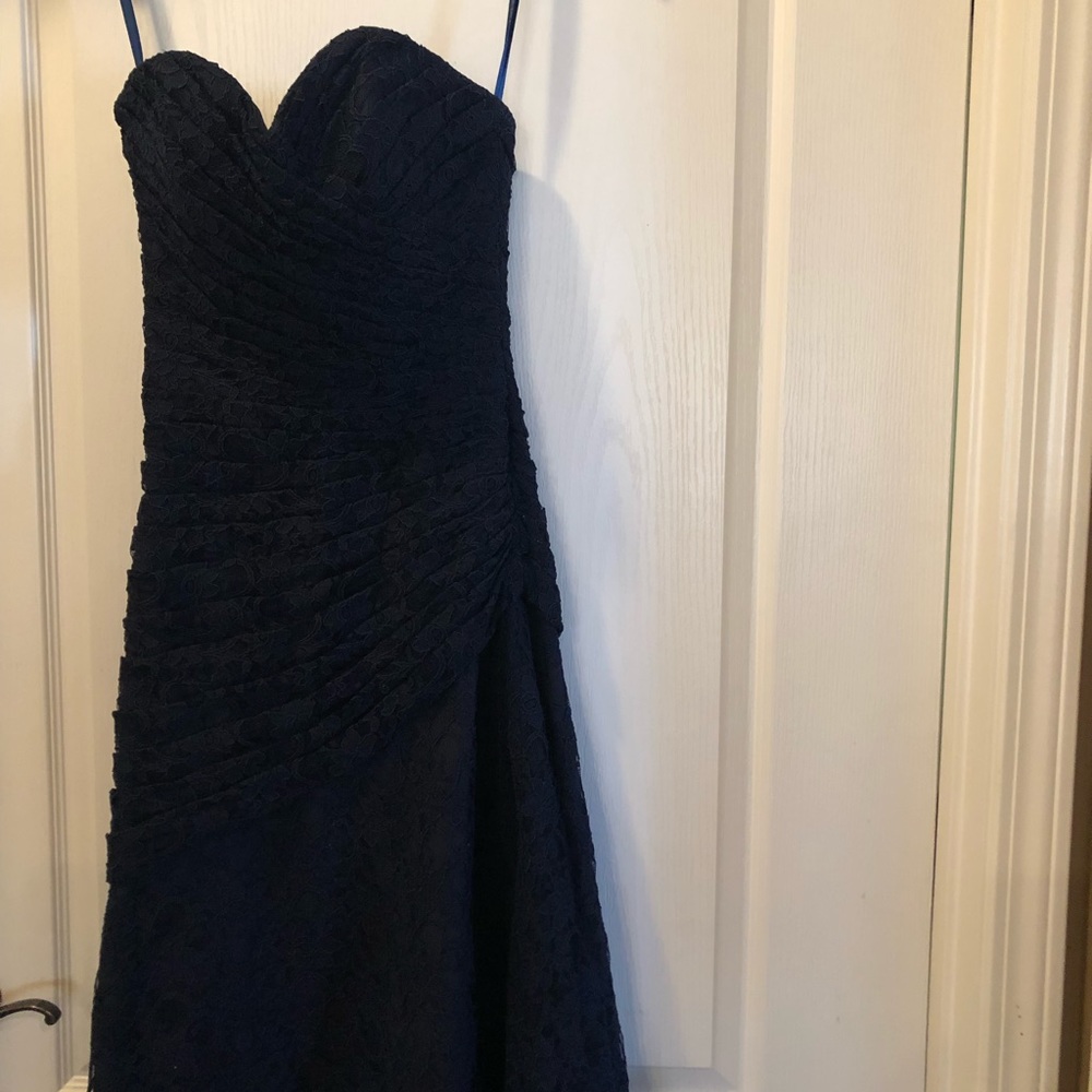 Spaghetti Strap evening dress. Lace material.